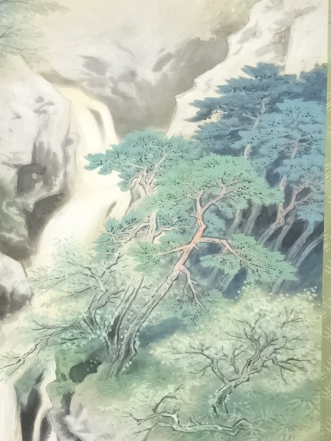 滝見観音　後藤越山筆　絹本肉筆　仏画　掛軸　送料込み250902 滝見観音 後藤越山筆 絹本肉筆 仏画 掛軸 送料込み250902 - メルカリ